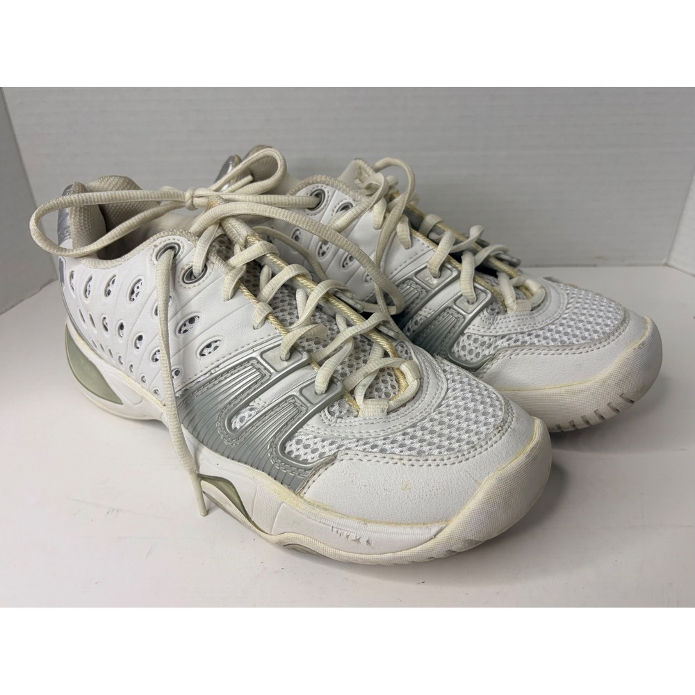Prince T22 Women's Tennis Shoes Size 8 White Silver 8P985862 Court Sneakers